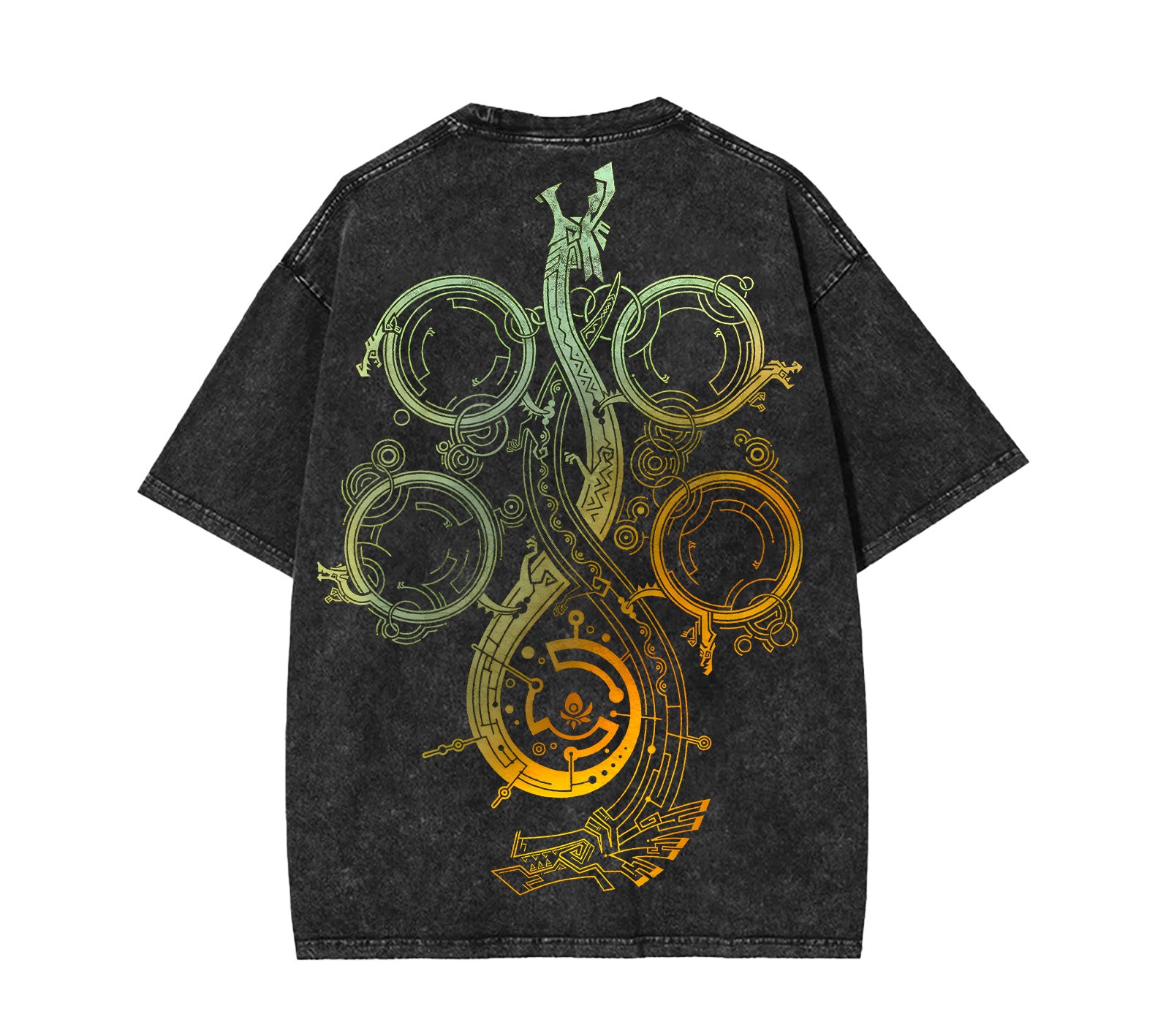 Monster S Hunt Game Vintage Washed Unisex Heavyweight Cotton T-shirt [TPR] - Image 3